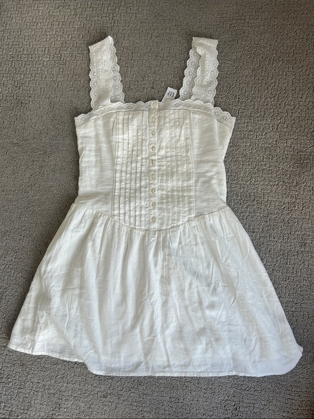 GAP White Eyelet Strap Dress